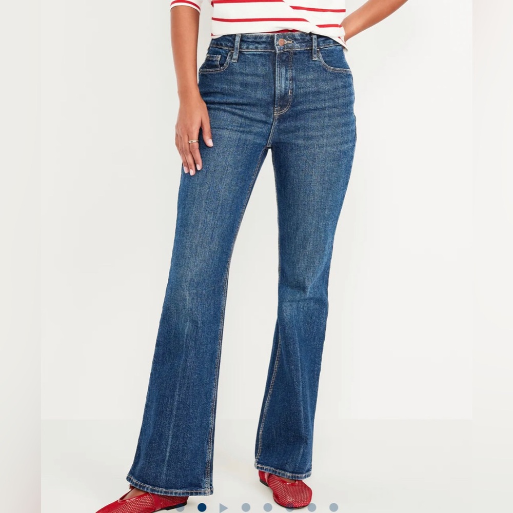 Old Navy Blue Flare Wide Leg Jeans